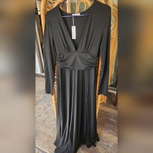 Baltic Born Elegant Black Long Sleeve Dress